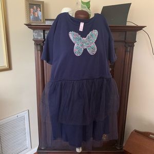 Navy blue Justice butterfly  dress